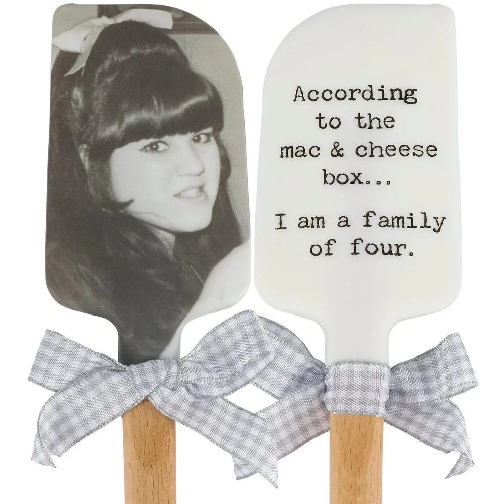 Family Of Four Spatula | Funny Mac & Cheese Quote Double-Sided Silicone Kitchen